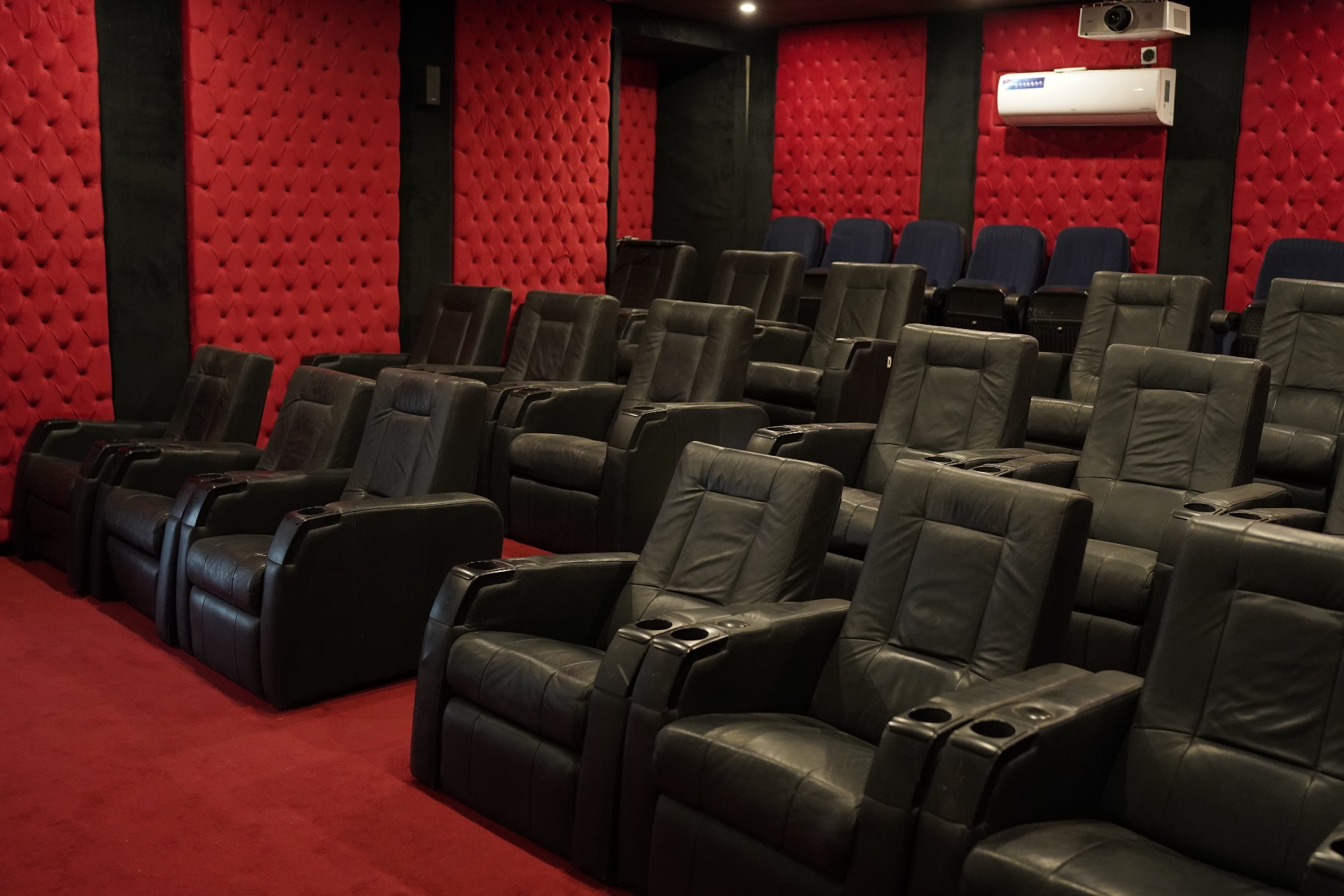 Cinema seats close-up